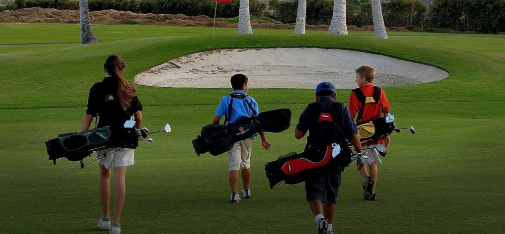 Kids on the golf course