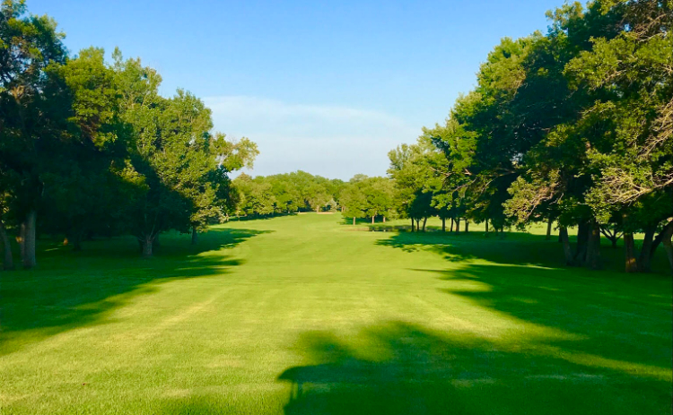 view of golf course fairway